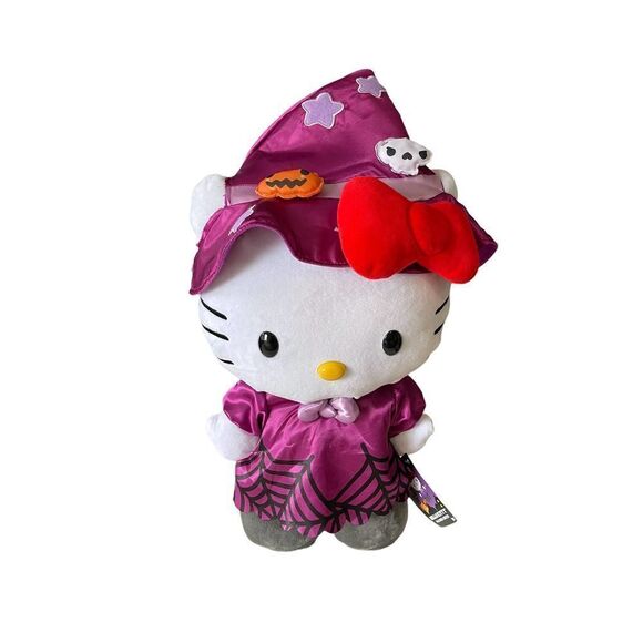 HELLO KITTY HALLOWEEN WITCH EXCLUSIVE PORCH DOOR GREETER PLUSH SANRIO 2022 NWT - Picture 2 of 4